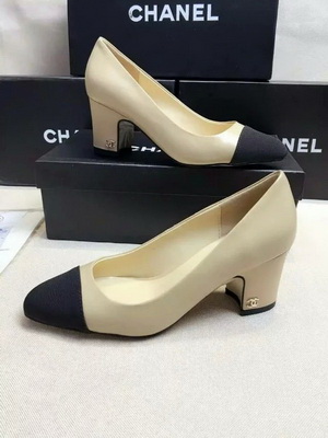 CHANEL Shallow mouth Block heel Shoes Women--061